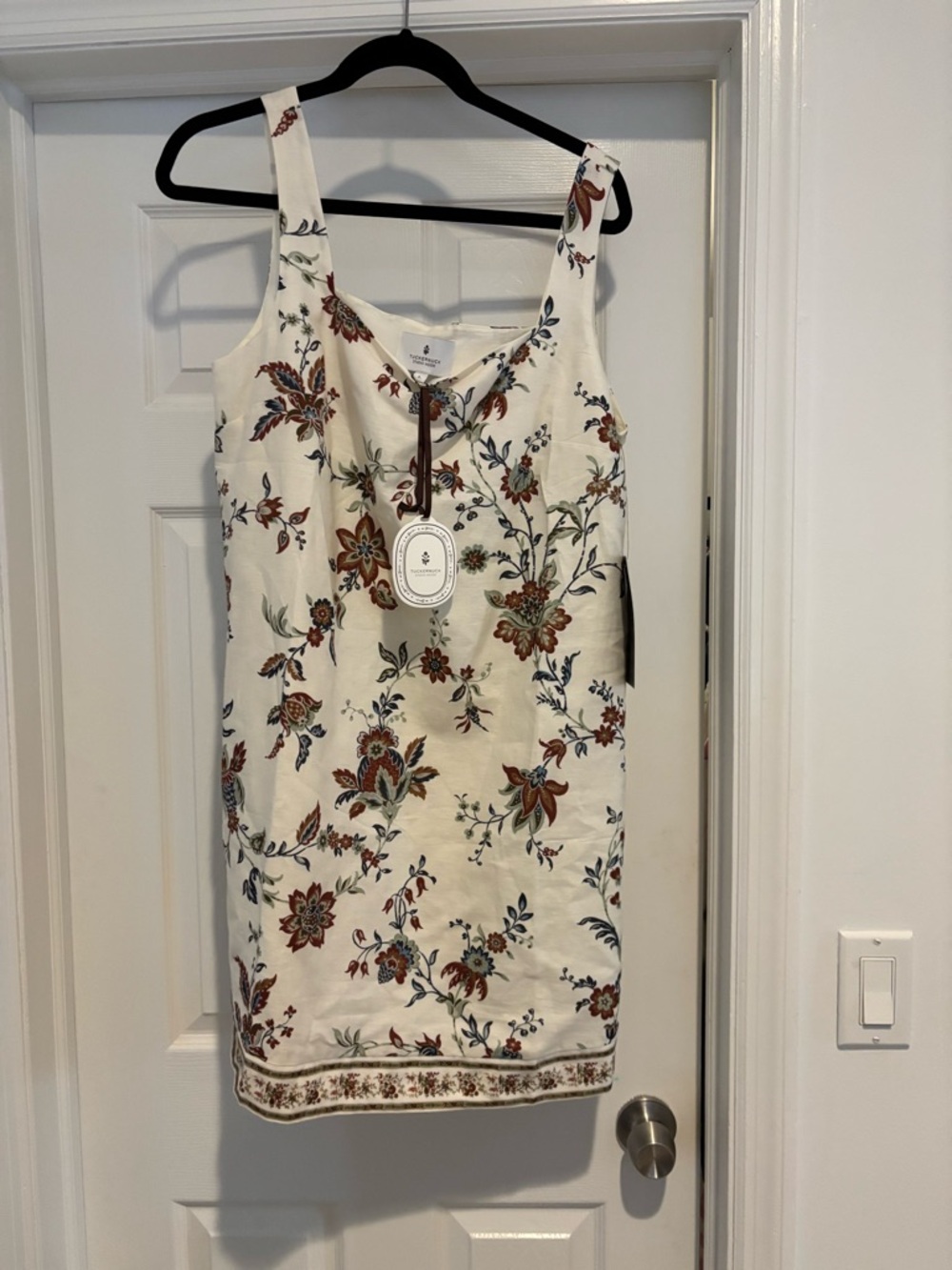 Tuckernuck x Studio McGee Cassie Dress Terracotta Chintz Linen Blend Large - Picture 6 of 9